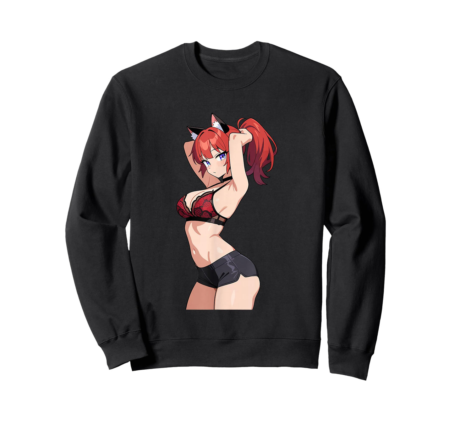 Waifu Sexy Anime Girl Hot Neko Cat Girl Japanese Style T-Shirt