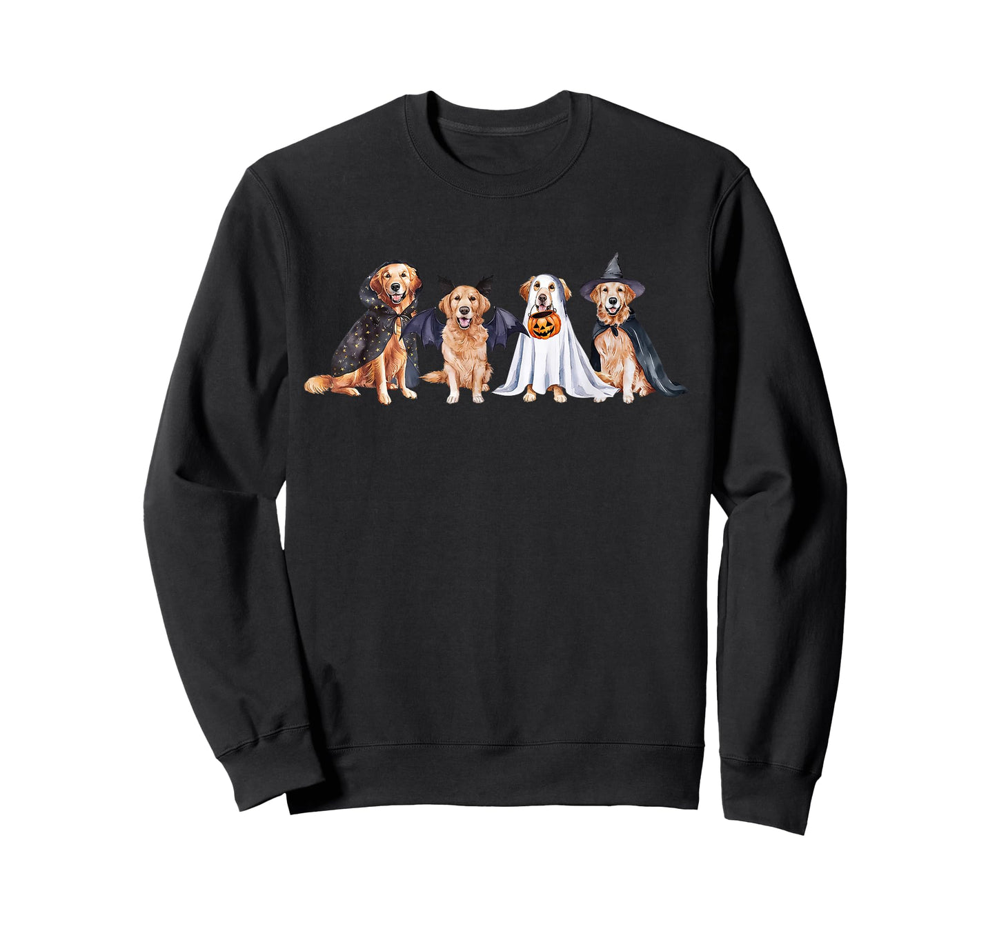Golden Retriever Ghost Dog Halloween Golden Retriever Witch T-Shirt