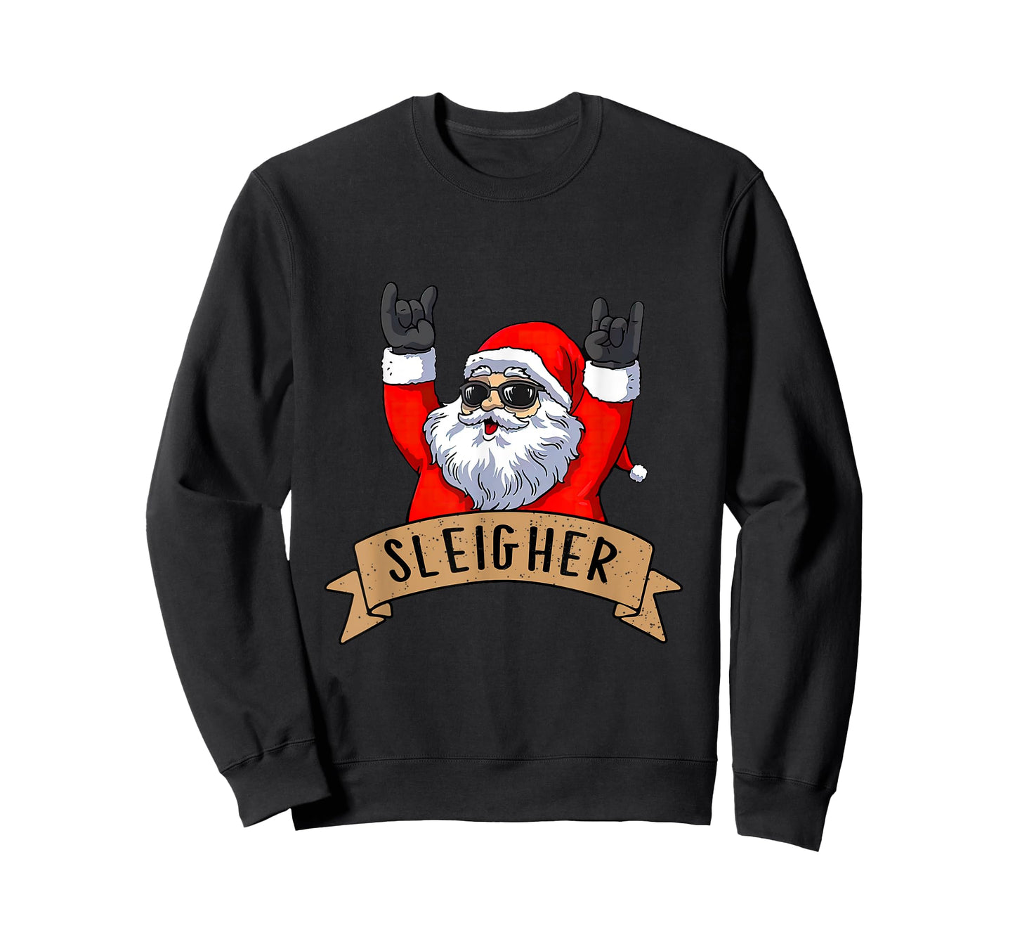 Funny Santa Rocker Christmas Rock Sleigher Men Women Kid Boy T-Shirt