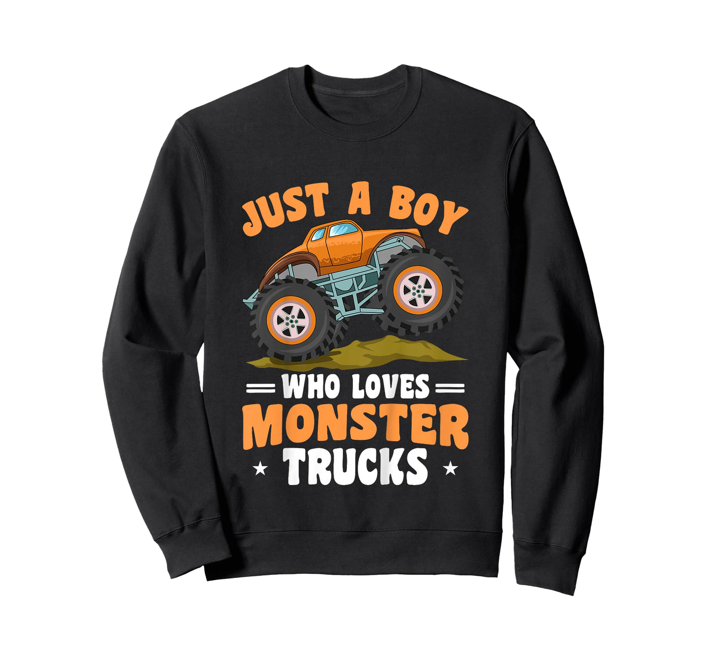 Kids Toddler Just A Boy Who Loves Monster Trucks T-Shirt