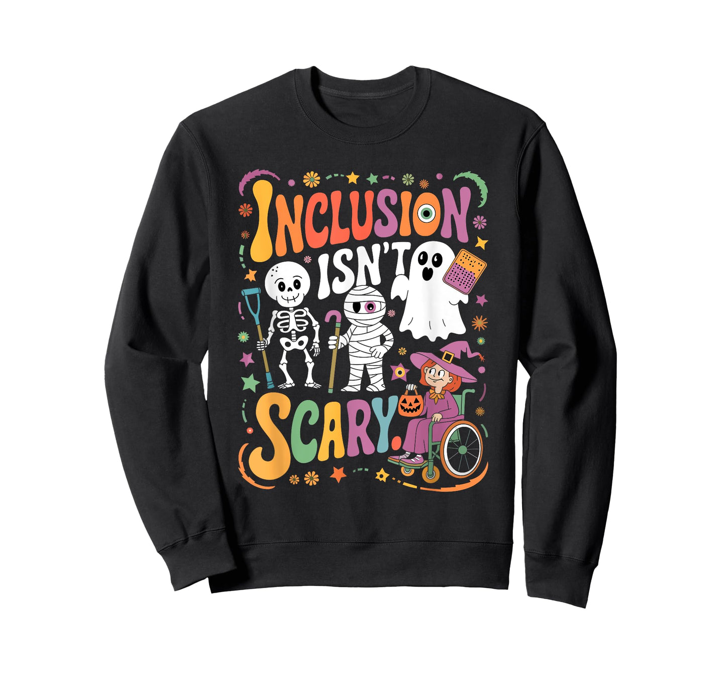 Inclusion Isn't Too Scary Ghost SLP Halloween Sped Teacher T-Shirt