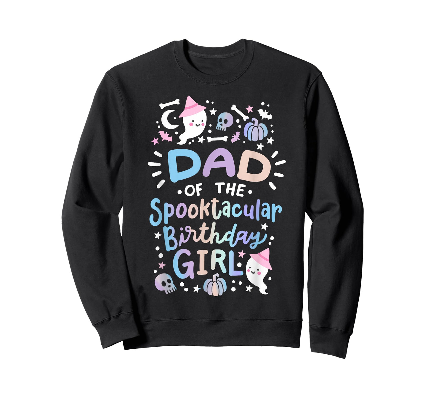Dad of the Spooktacular Birthday Girl Halloween Family T-Shirt
