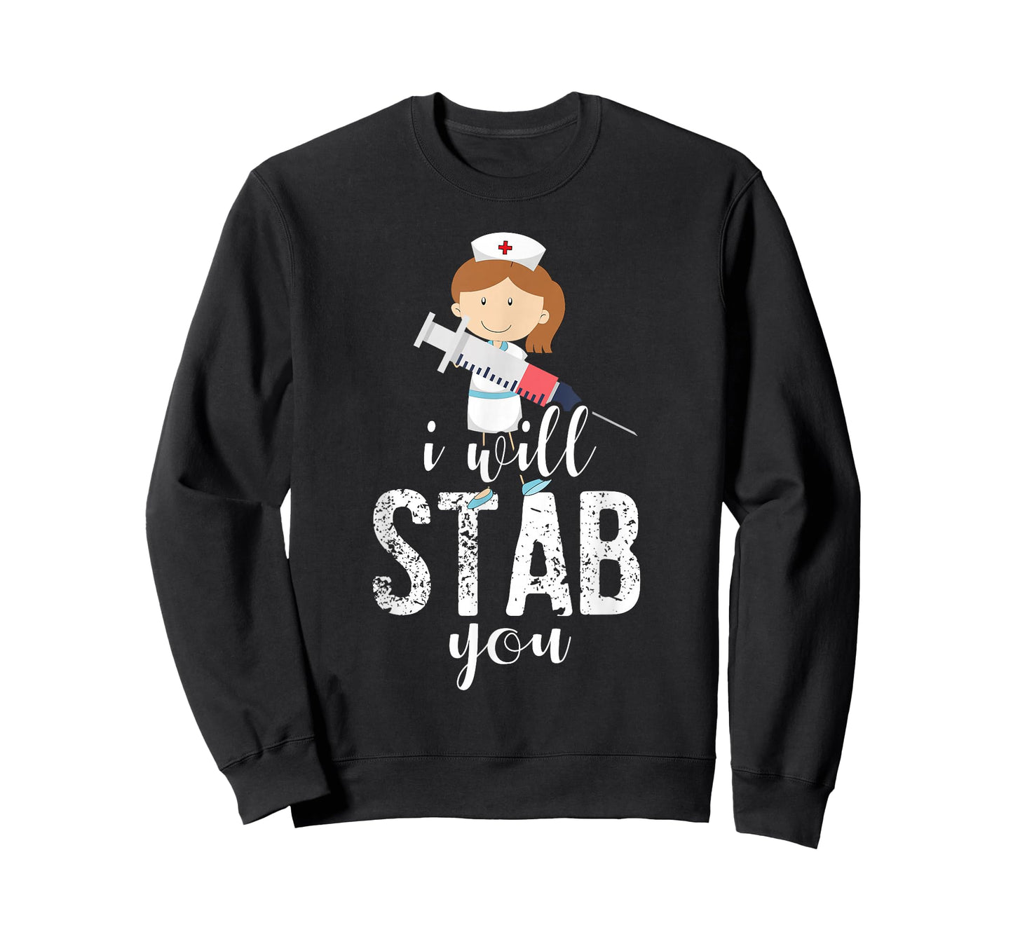 I Will Stab You Ghost Pumpkin Nurse T-Shirt