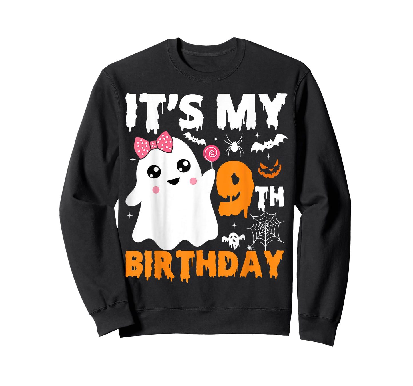 It's My 9th Birthday 9 Years Old Ghost Pumpkin Halloween T-Shirt