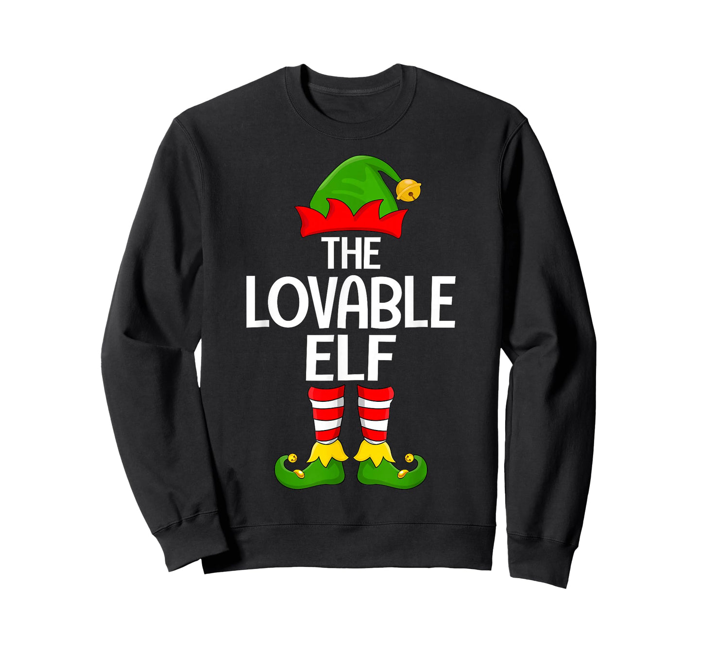 Lovable Elf Xmas Matching Family Elf Squad Christmas T-Shirt