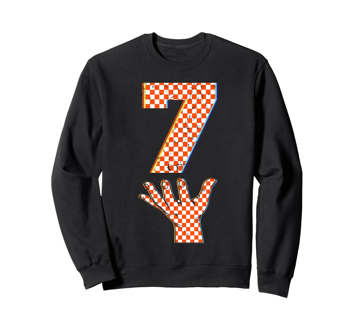 Number 7 Matching 67 Meme Checkered Halloween Costume Kids T-Shirt