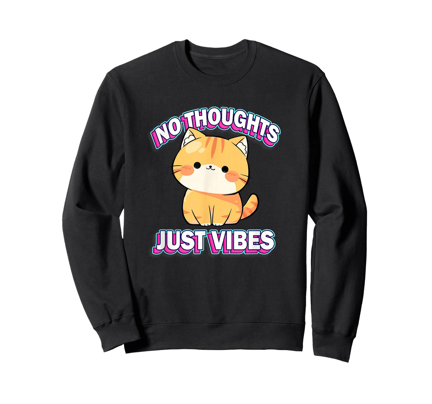 Womens Girls Kids Chibi Kawaii Energy Orange Tabby Cat Lover T-Shirt