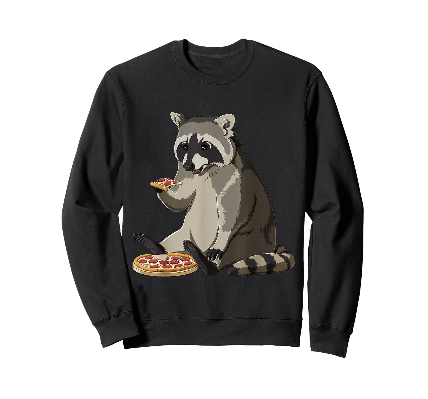 Funny Raccoon Eats Pizza T-Shirt