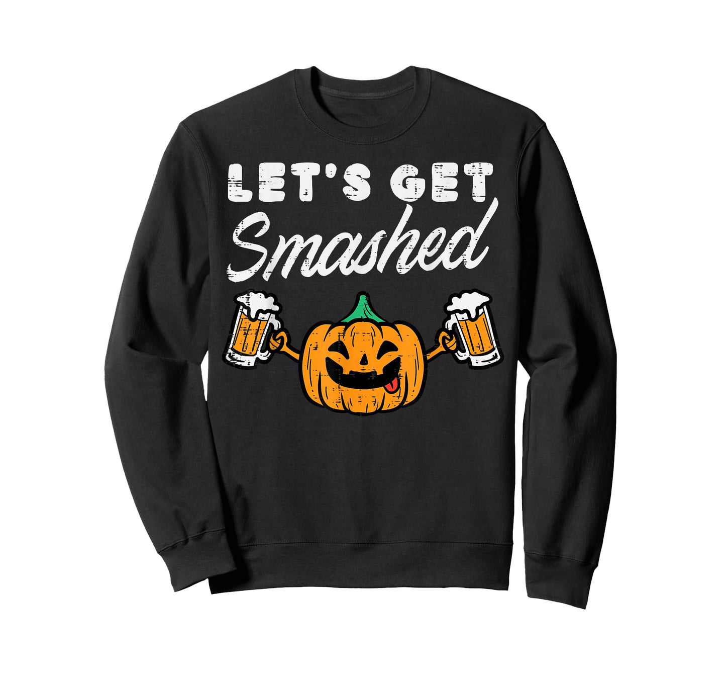 Let's Get Smashed Funny Pumpkin Adult Halloween Costume Men T-Shirt