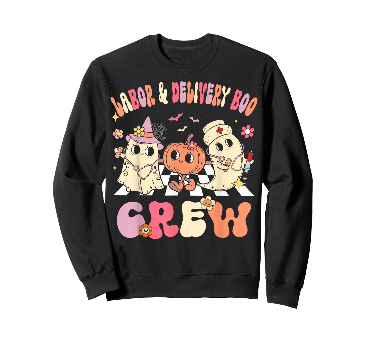 Labor & Delivery Boo Crew Funny Halloween Costume L&D Nurse T-Shirt