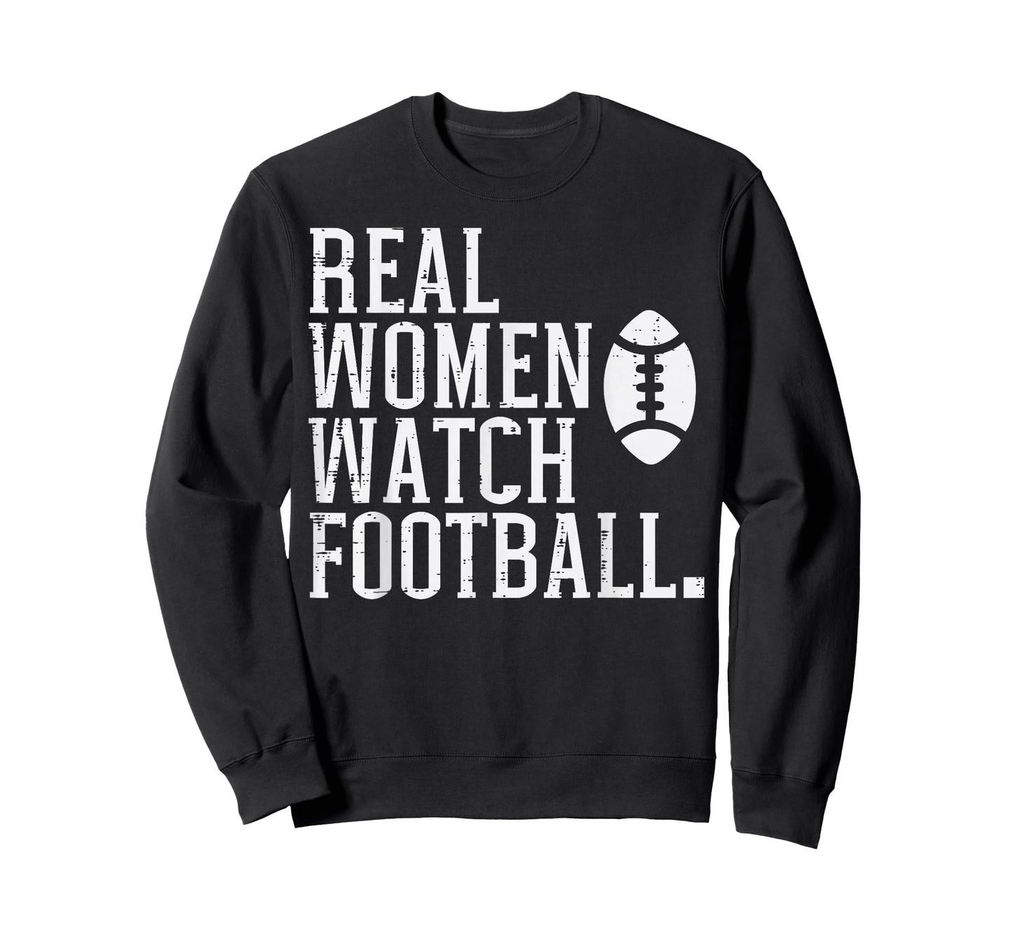Real Women Watch American Football Sports Mom Girlfriend T-Shirt