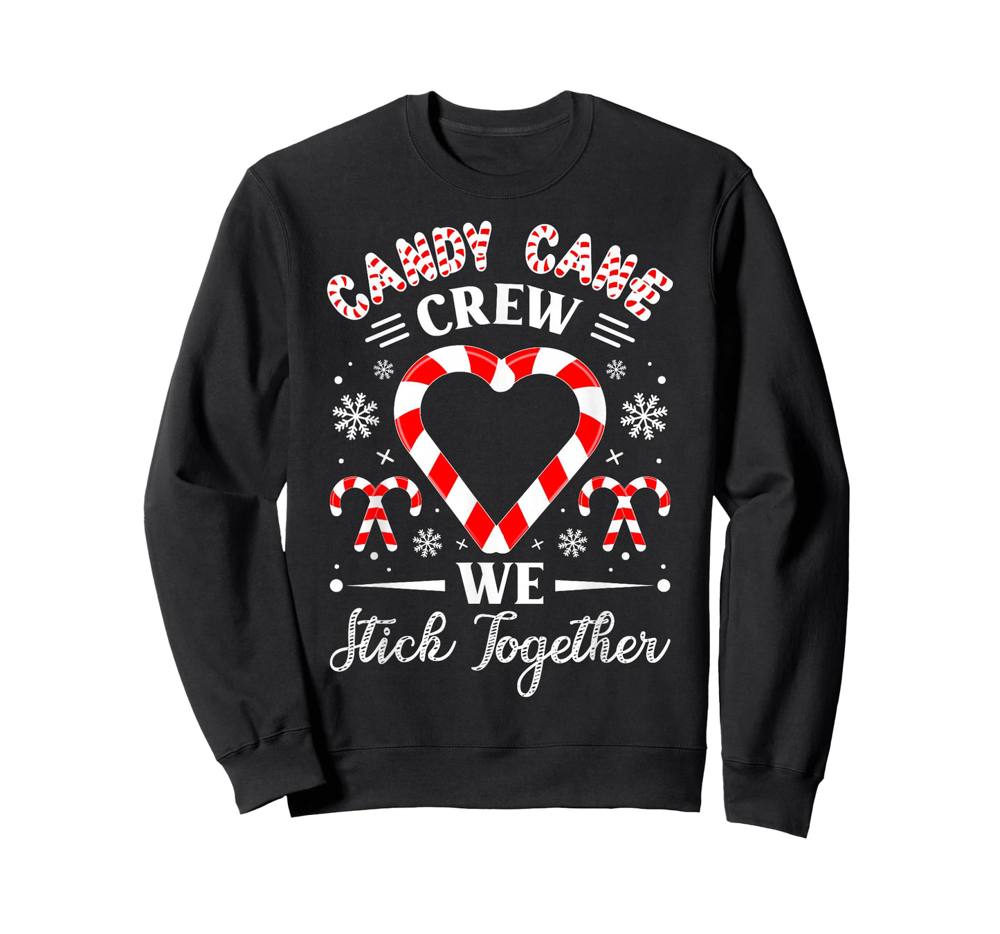 Candy Cane Crew Funny Christmas Holiday Party Men Women T-Shirt