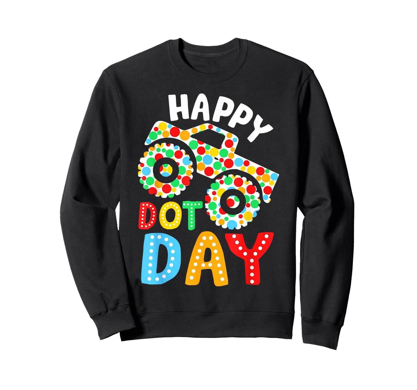 Happy Dot Day Monster Truck Polka Dotted Boys Kids T-Shirt