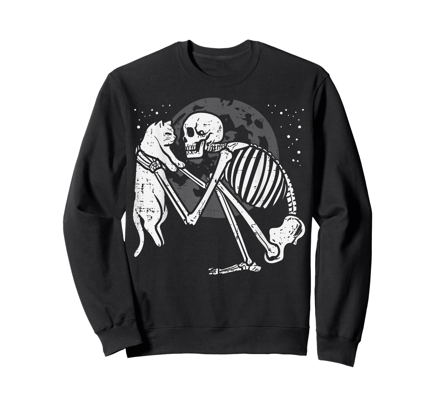 Skeleton Cat Skull Kitty Cute Goth Halloween Men Women Kids T-Shirt