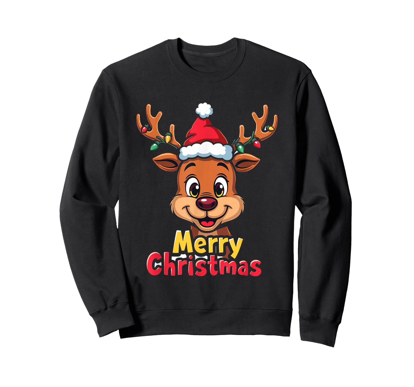 Merry Christmas Reindeer Xmas Festive Joy Family Time T-Shirt
