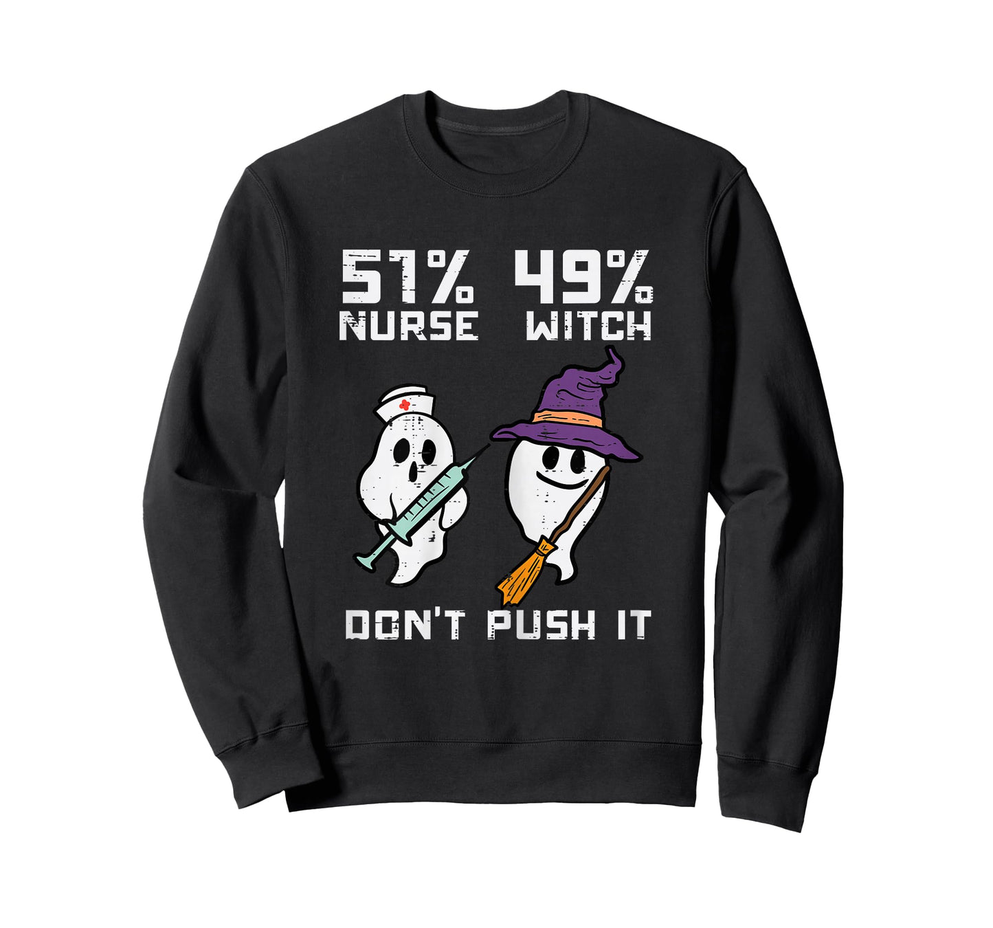 Halloween 51 Percent Nurse Witch Fun Costume Scrub Top Women T-Shirt
