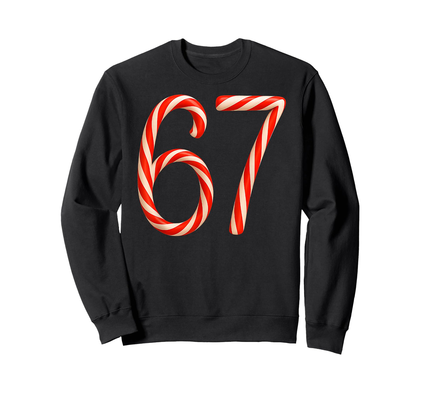 Six Seven Kids 67 Boys Girls 6 7 Peppermint Candy Cane Tee T-Shirt