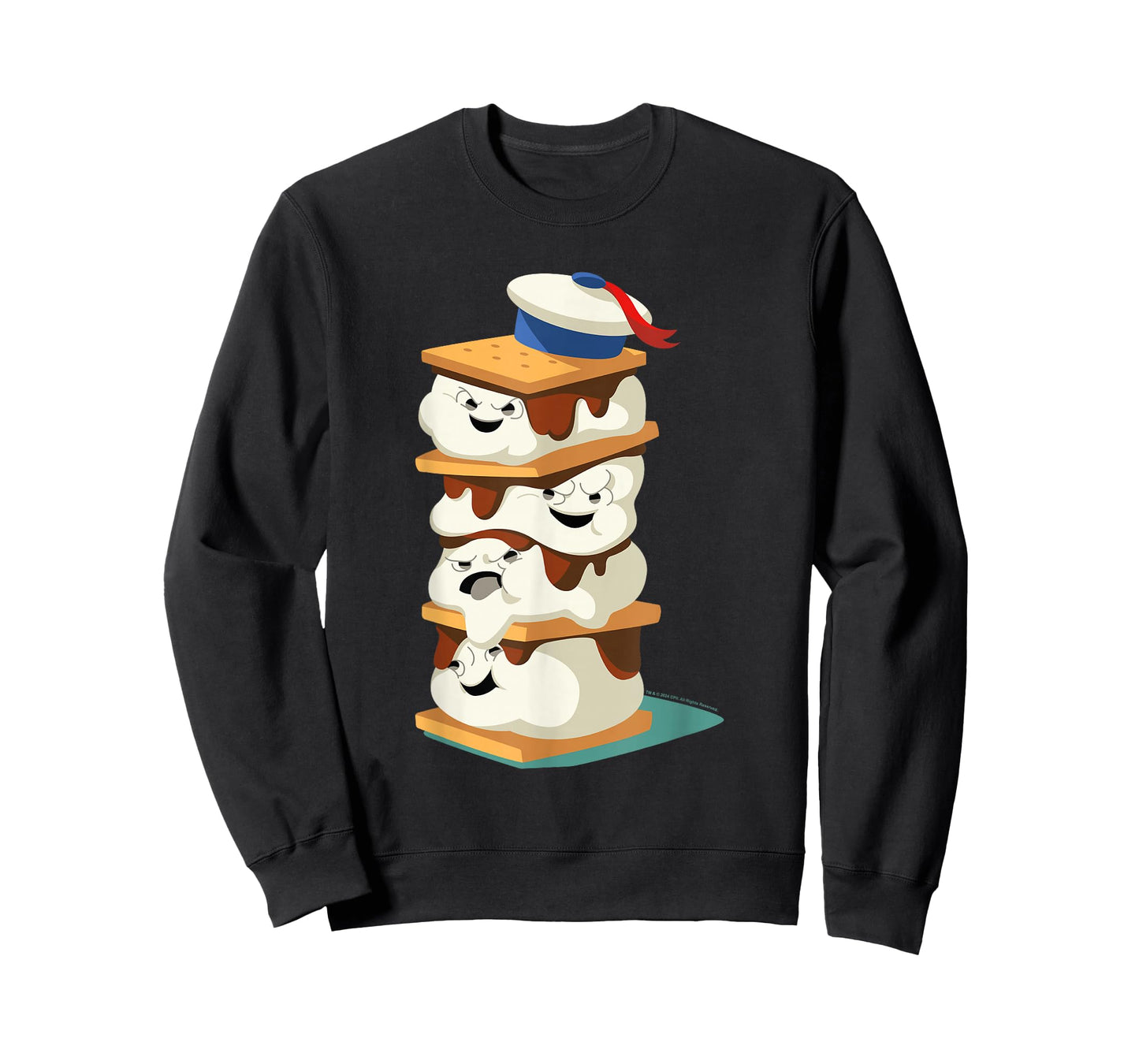 Ghostbusters Stay Puft Marshmallow Men S'mores Stack T-Shirt