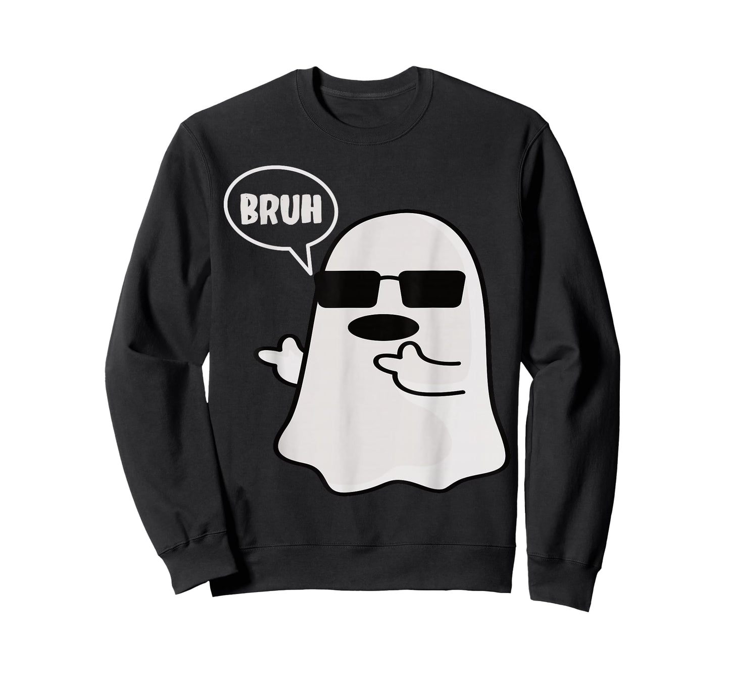 Funny Halloween Bruh Ghost Men Boys T-Shirt