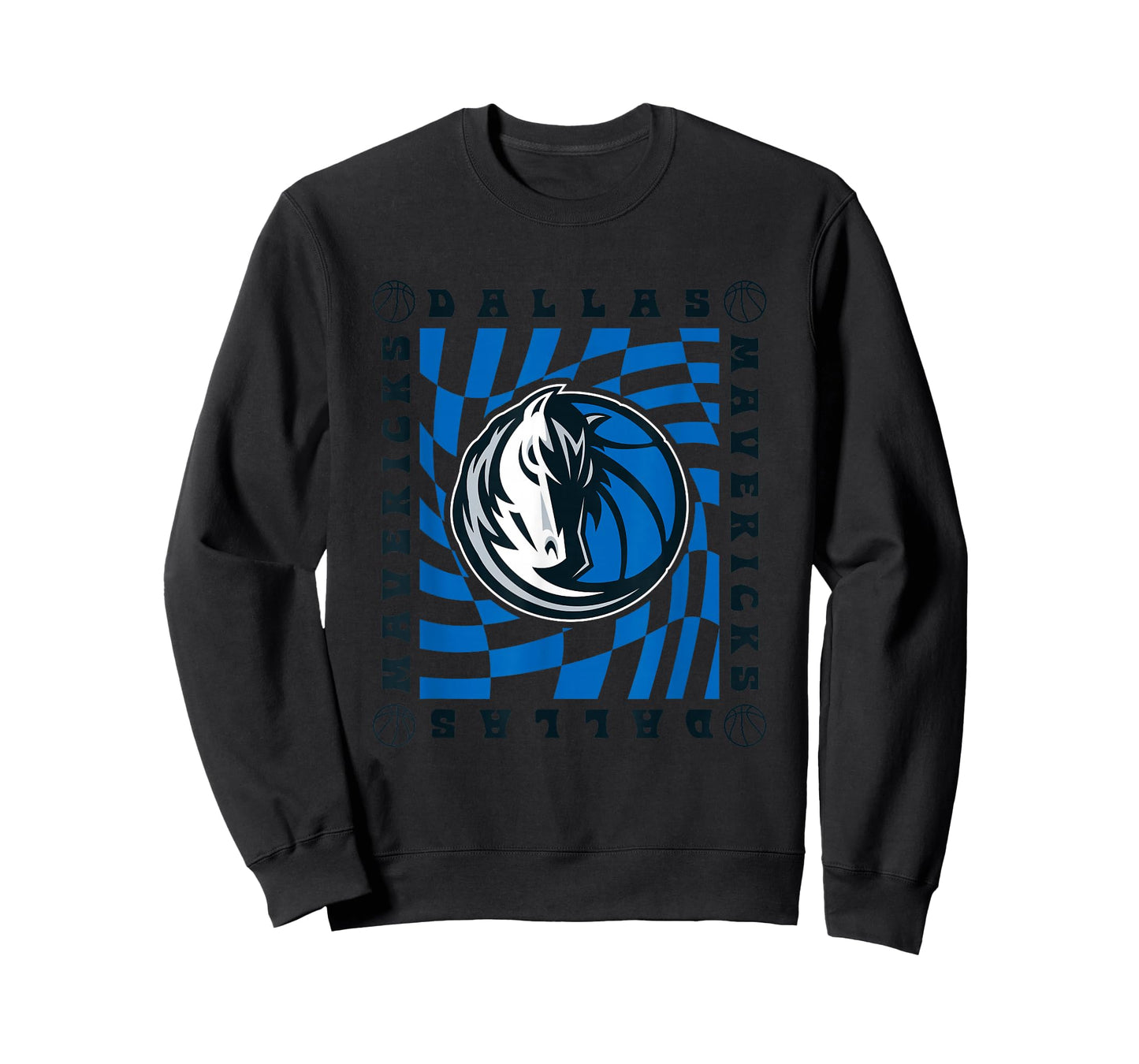 NBA Dallas Mavericks Retro Checkerboard Wave T-Shirt