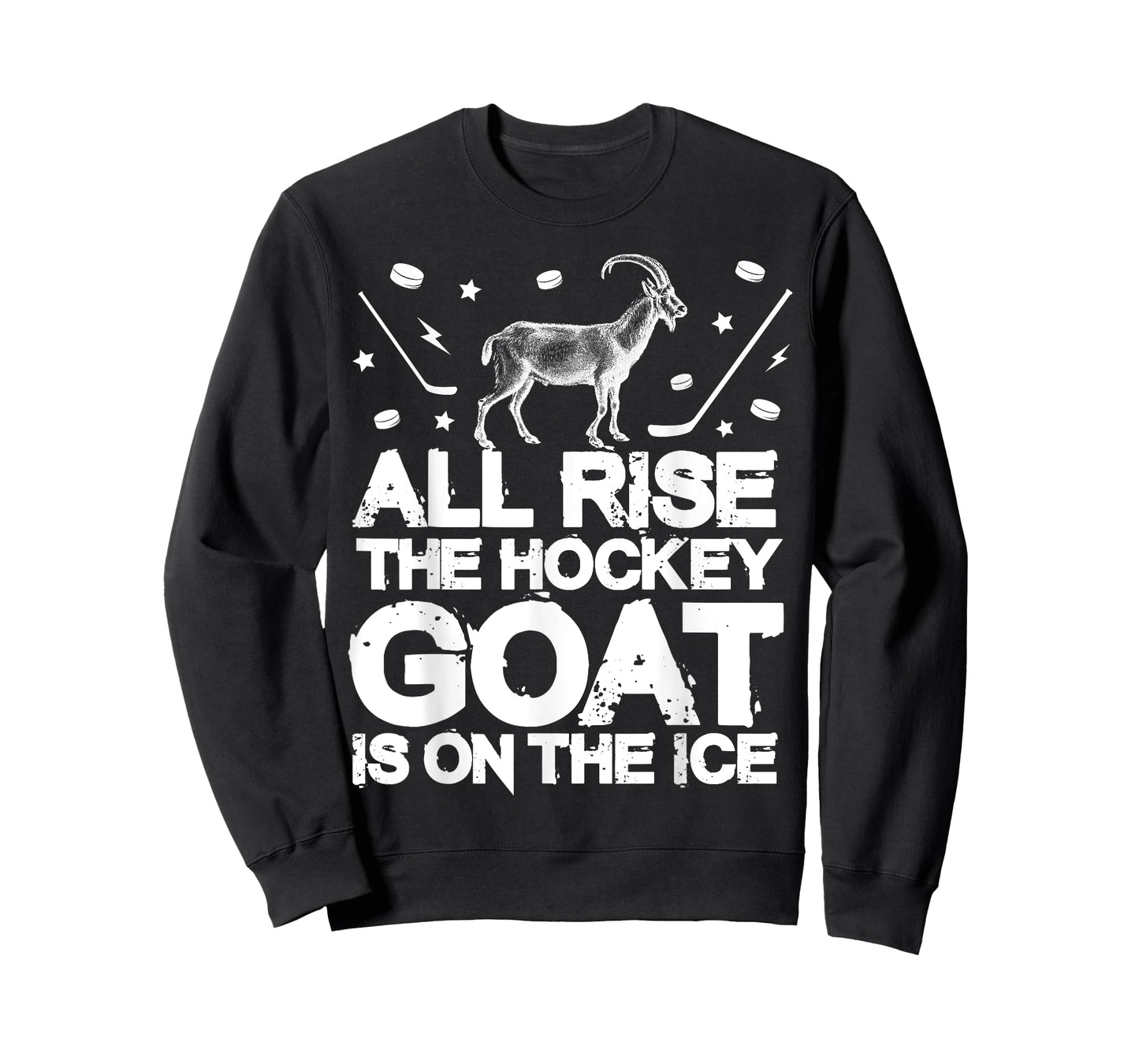 Funny Boys Ice Hockey Gift - All Rise Hockey GOAT On Ice T-Shirt