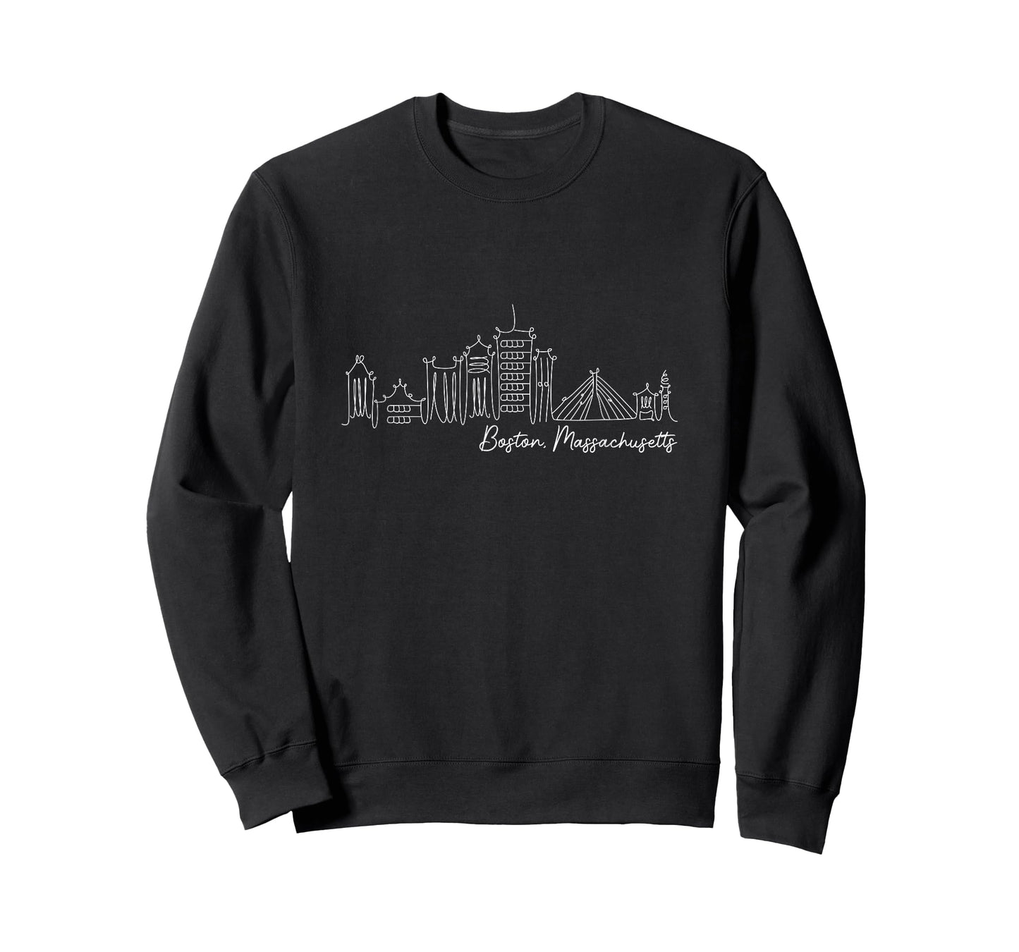 Signature Boston City Skyline - Massachusetts Souvenir T-Shirt