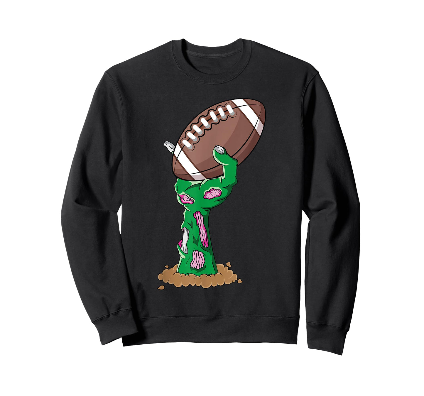 Zombie Hands Football Funny Horror Scary Halloween Costume T-Shirt