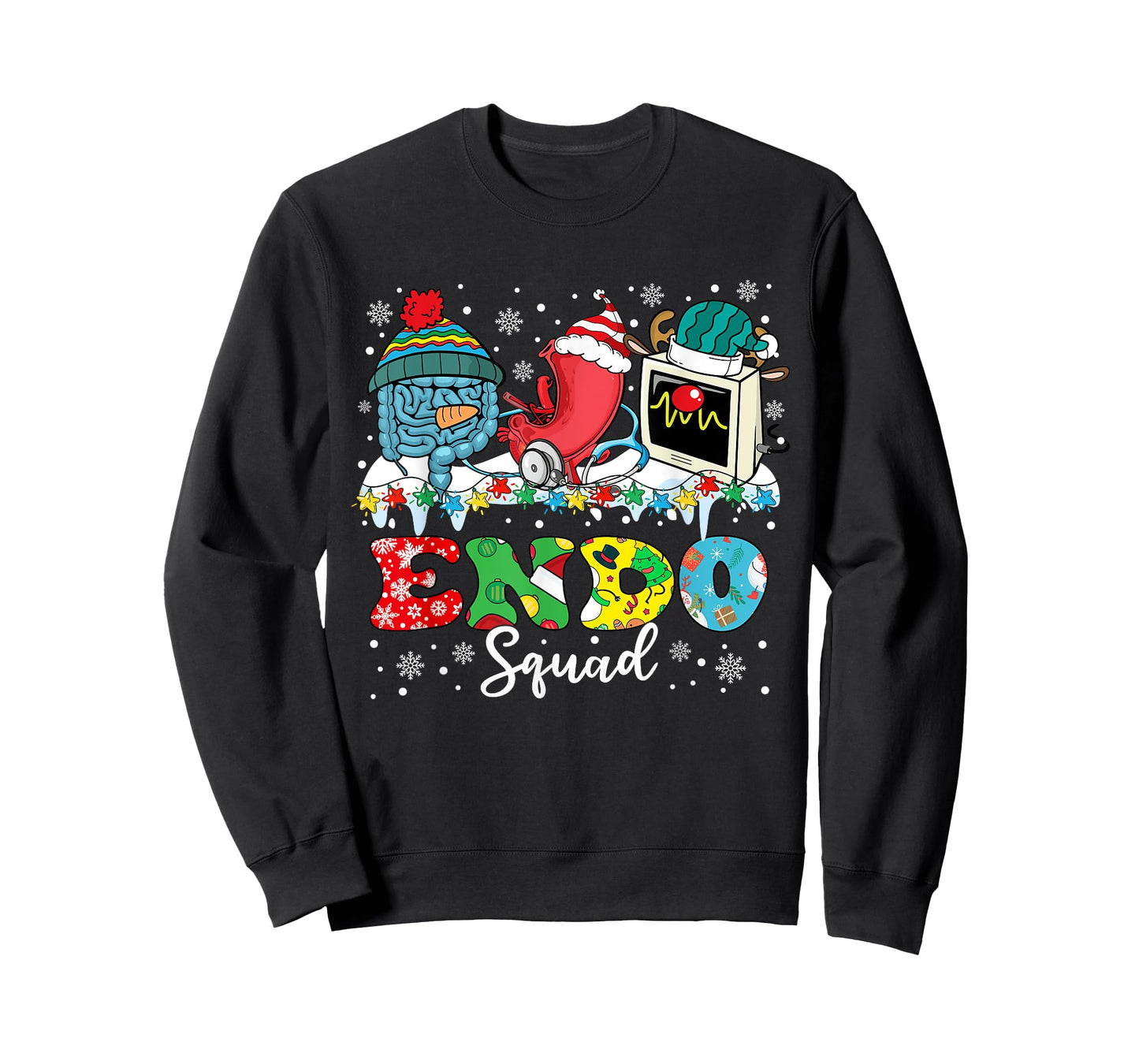 Endoscopy Squad Stomach Santa Hat Endoscopy Tech Christmas T-Shirt