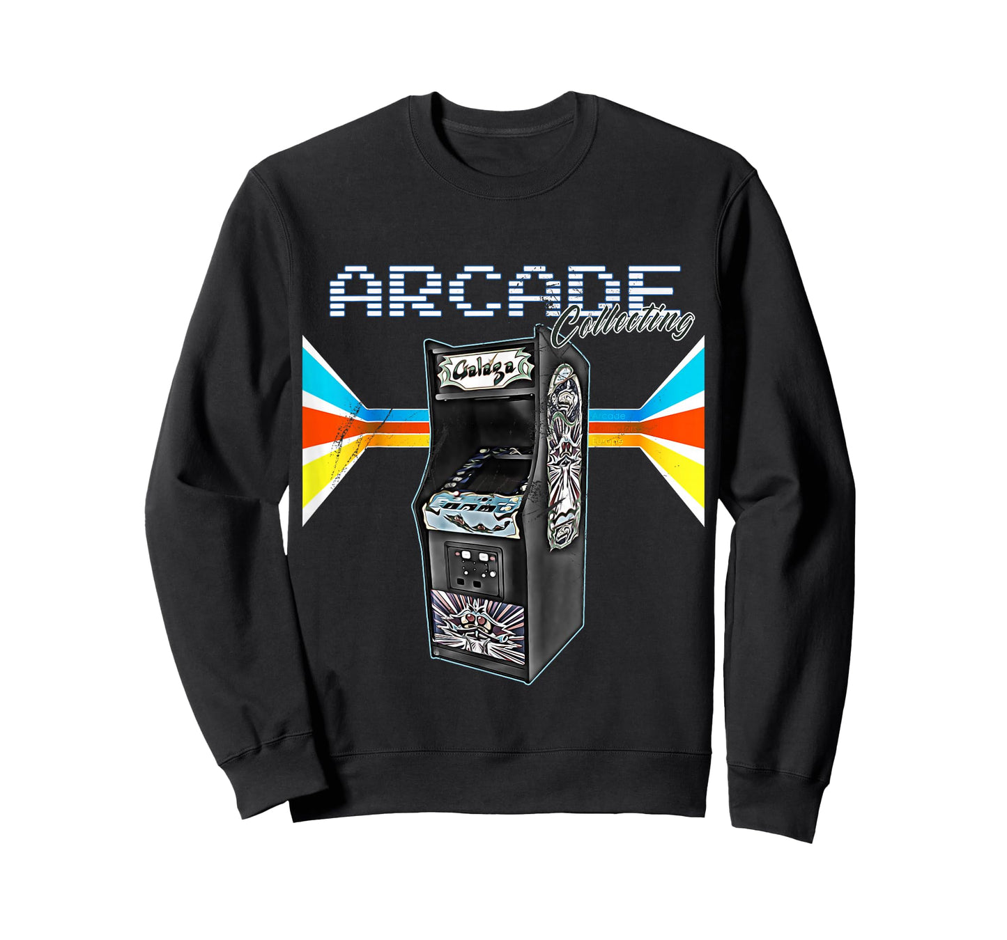 Vintage Arcade Retro Console Video Computer Gamer Unisex-Adults Arcade Cabinet Machine 1970-1990 Video Game Collection T-Shirt Black Medium