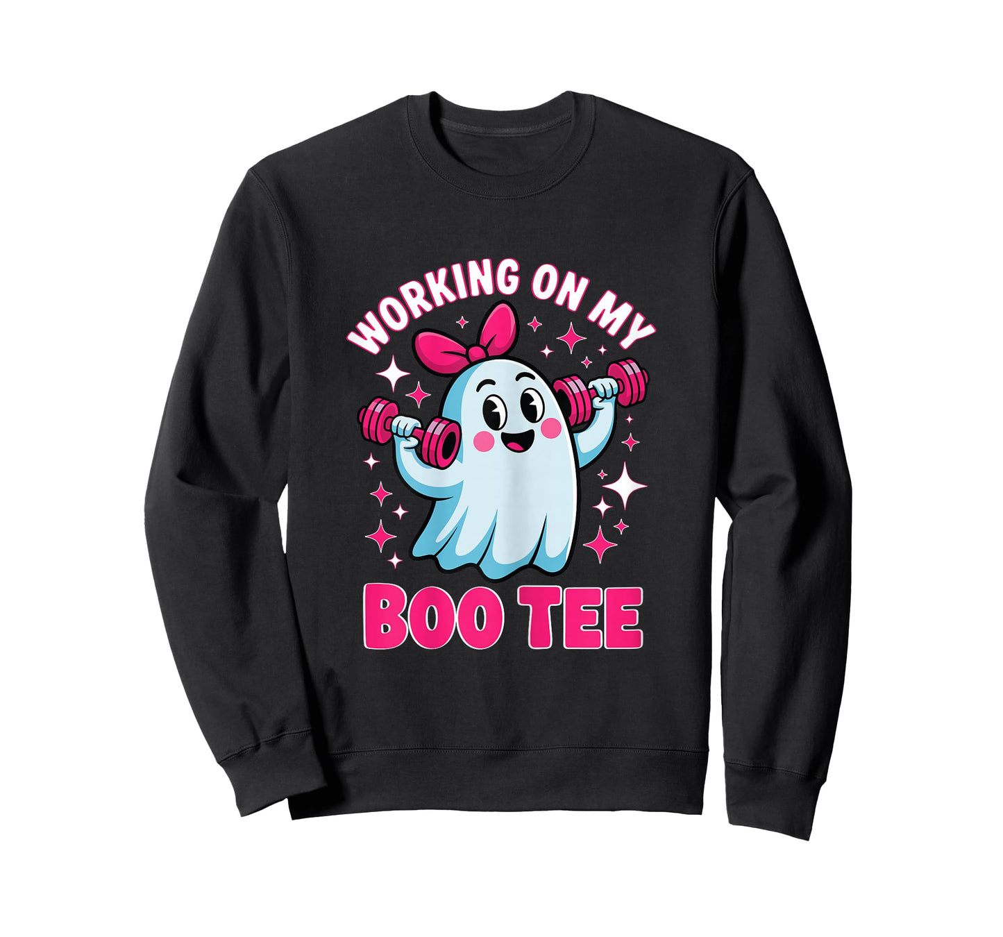 Working on My Boo Tee Funny Gym Halloween Workout for Women T-Shirt