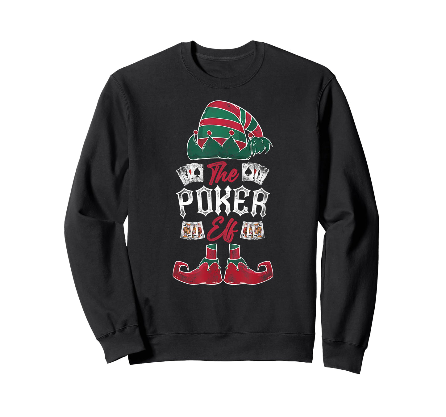 Poker Christmas Elf Vintage The Poker Elf T-Shirt