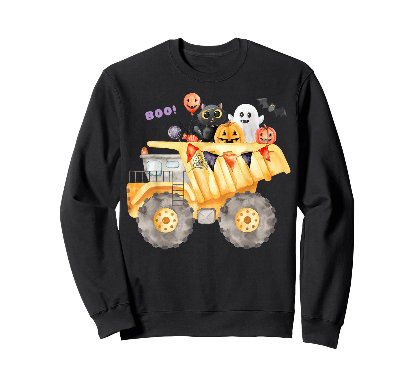 Dump Truck or Treat Halloween Candy Construction Boys Kids T-Shirt