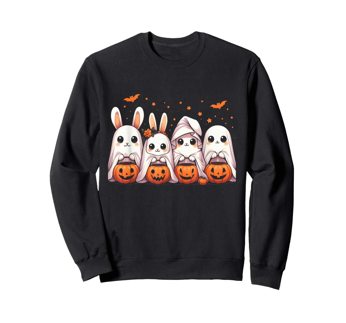 Cute Fall Ghost Bunny Rabbit Halloween Costume T-Shirt