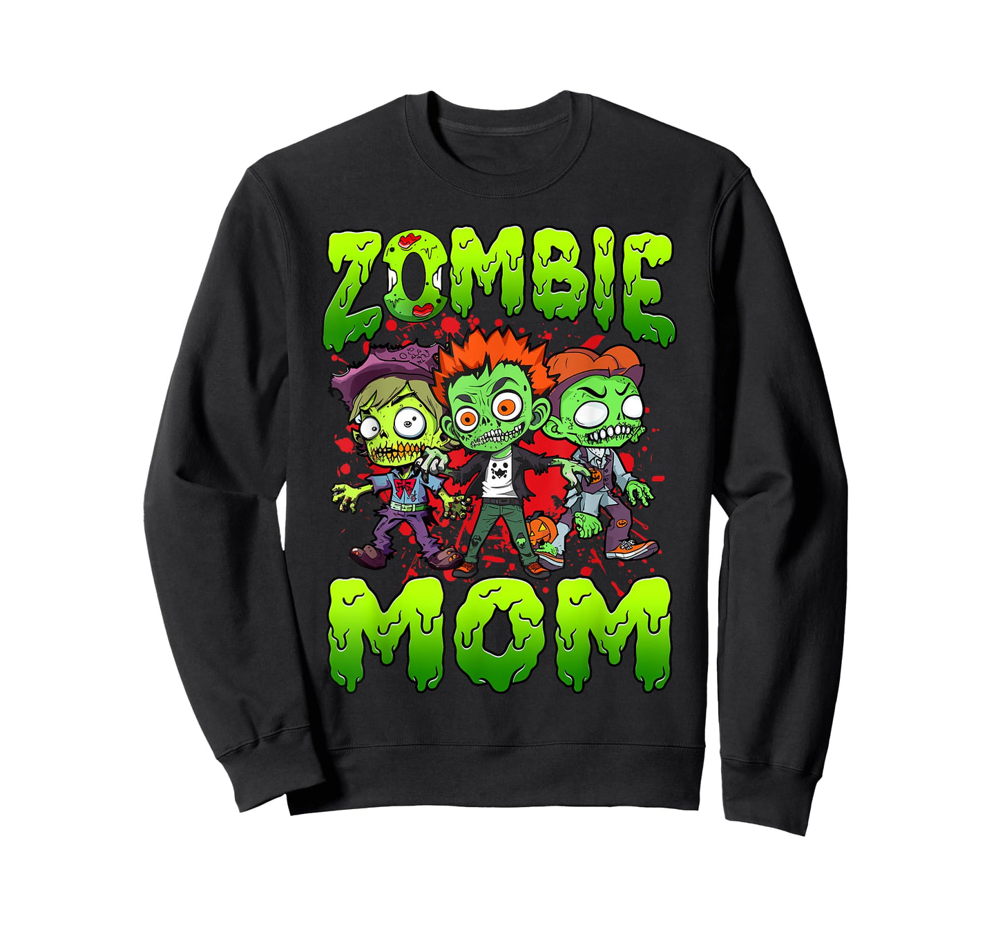 Zombie Mom Halloween Costume Family Matching T-Shirt