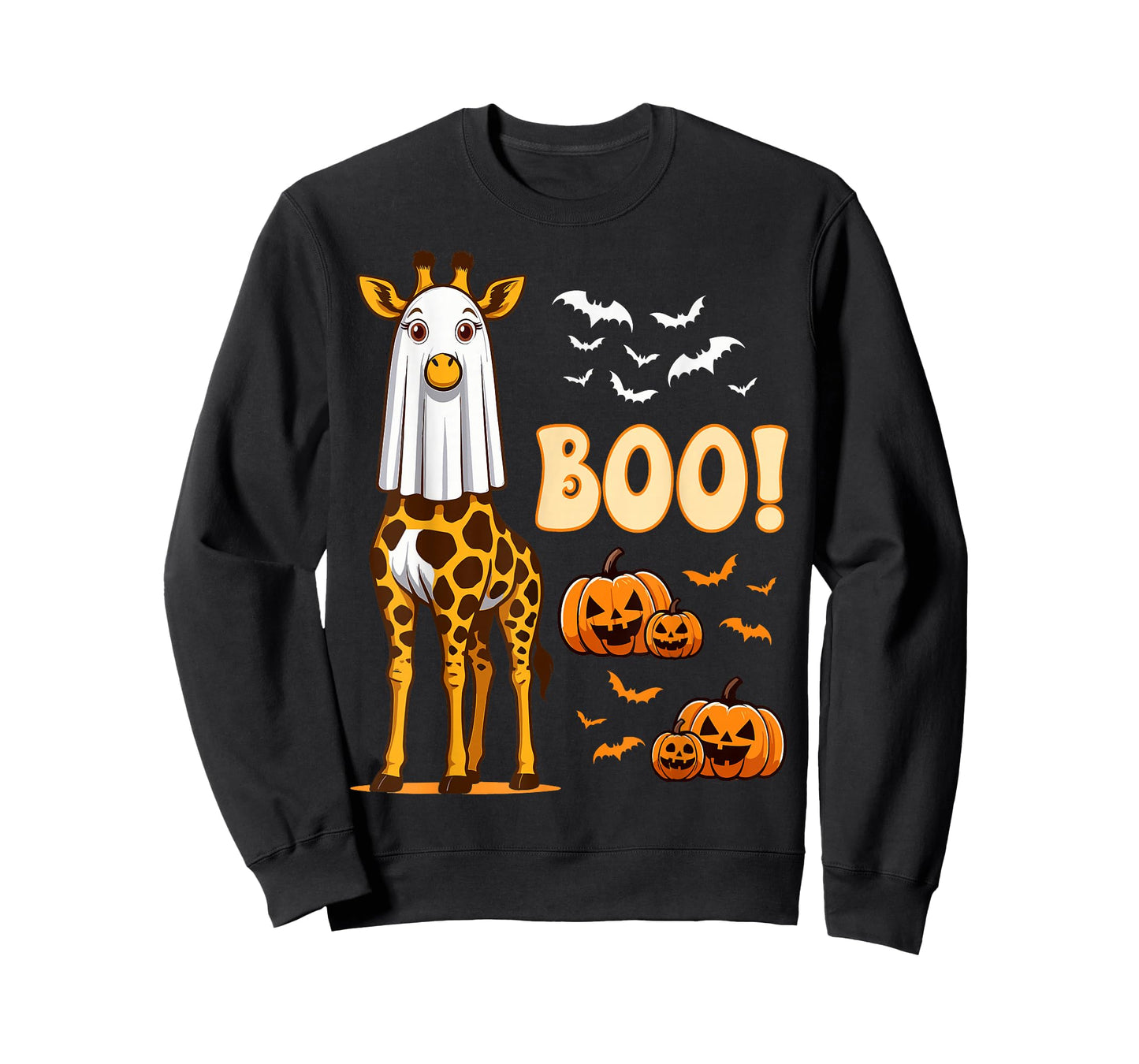 Giraffe Boo Ghost Costume Animal Funny Halloween Giraffe T-Shirt