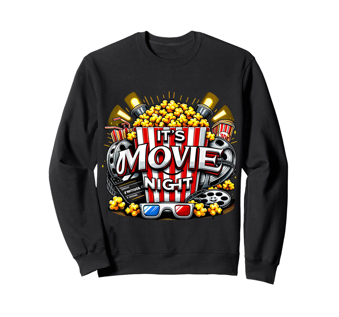 It's Movie Night Popcorn Cinema T-Shirt