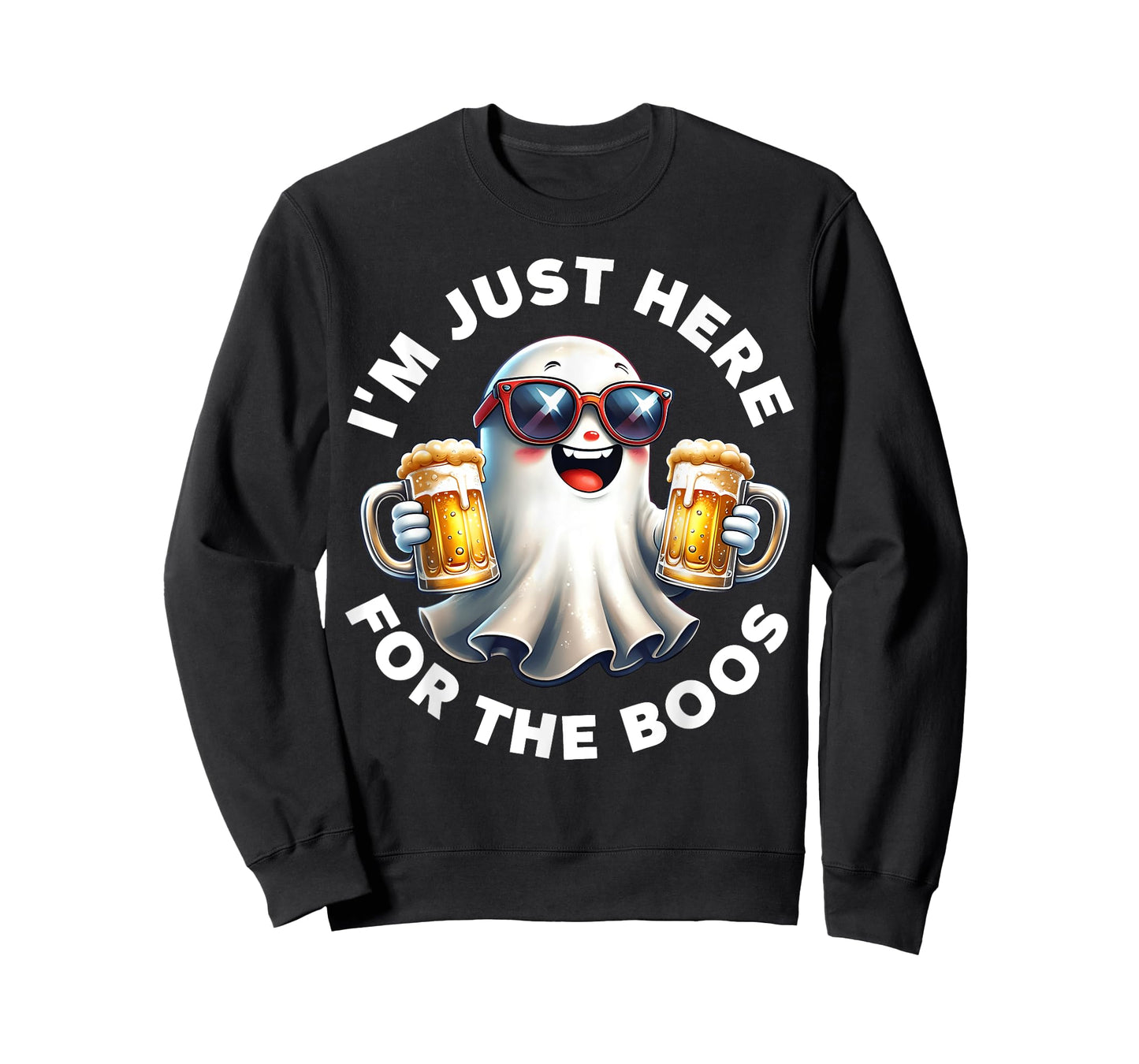 I'm Just Here for The Boos Ghost Beer Halloween Costume T-Shirt
