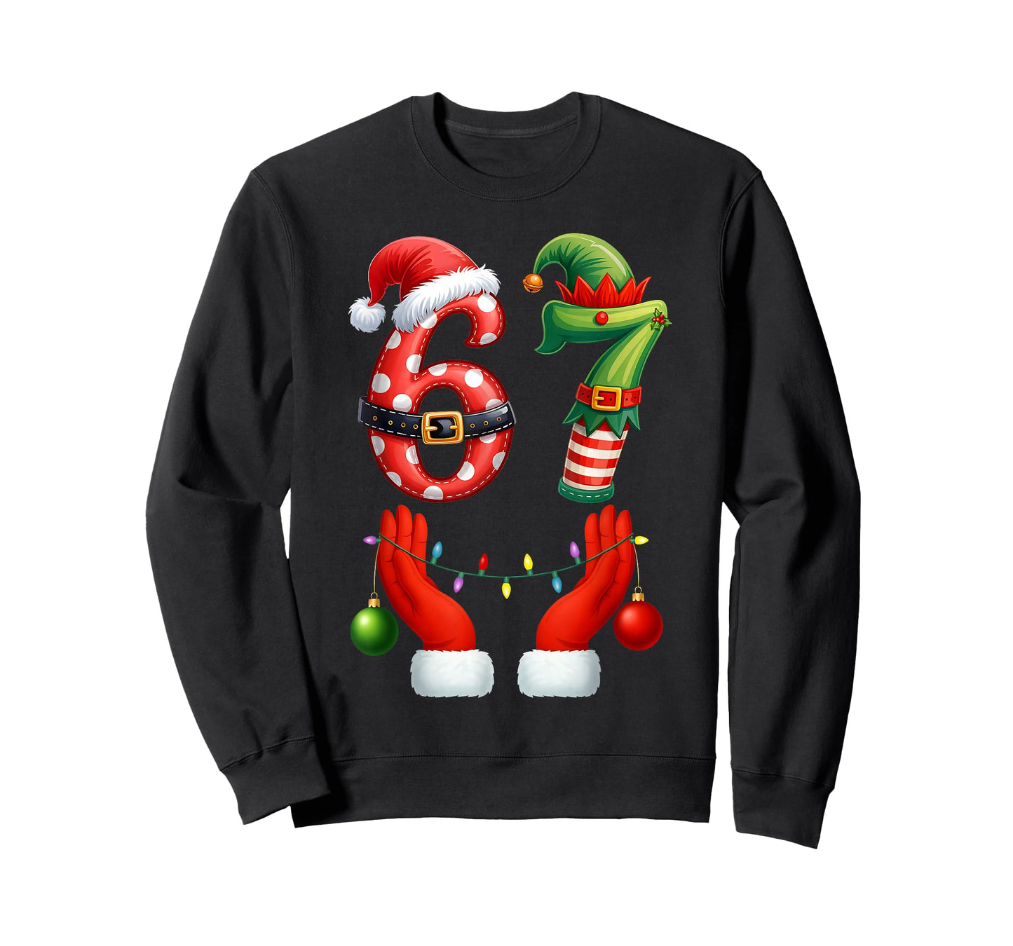 67 Christmas 6 7 Meme Pajamas Holiday Gen Alpha Slang T-Shirt