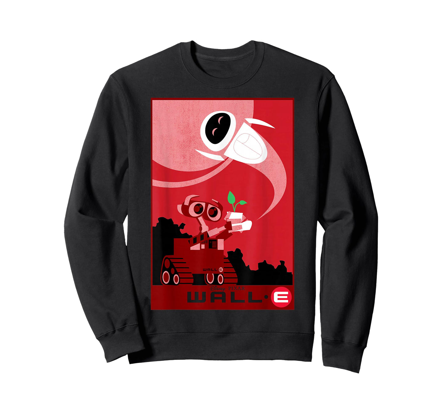 Disney Pixar Wall-E and EVE Find A Plant Red Hue Portrait T-Shirt