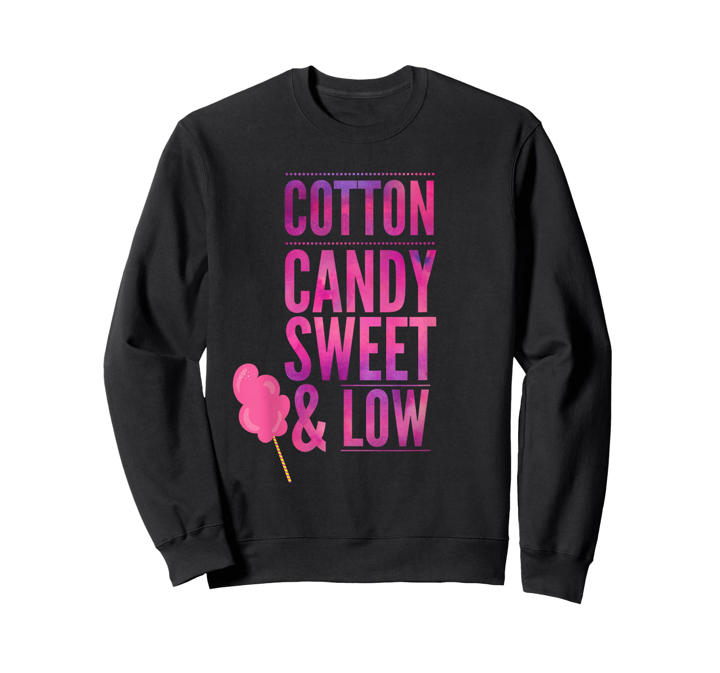 Funny Cotton Candy Sweet & Low T-Shirt Girls Gift Tee T-Shirt