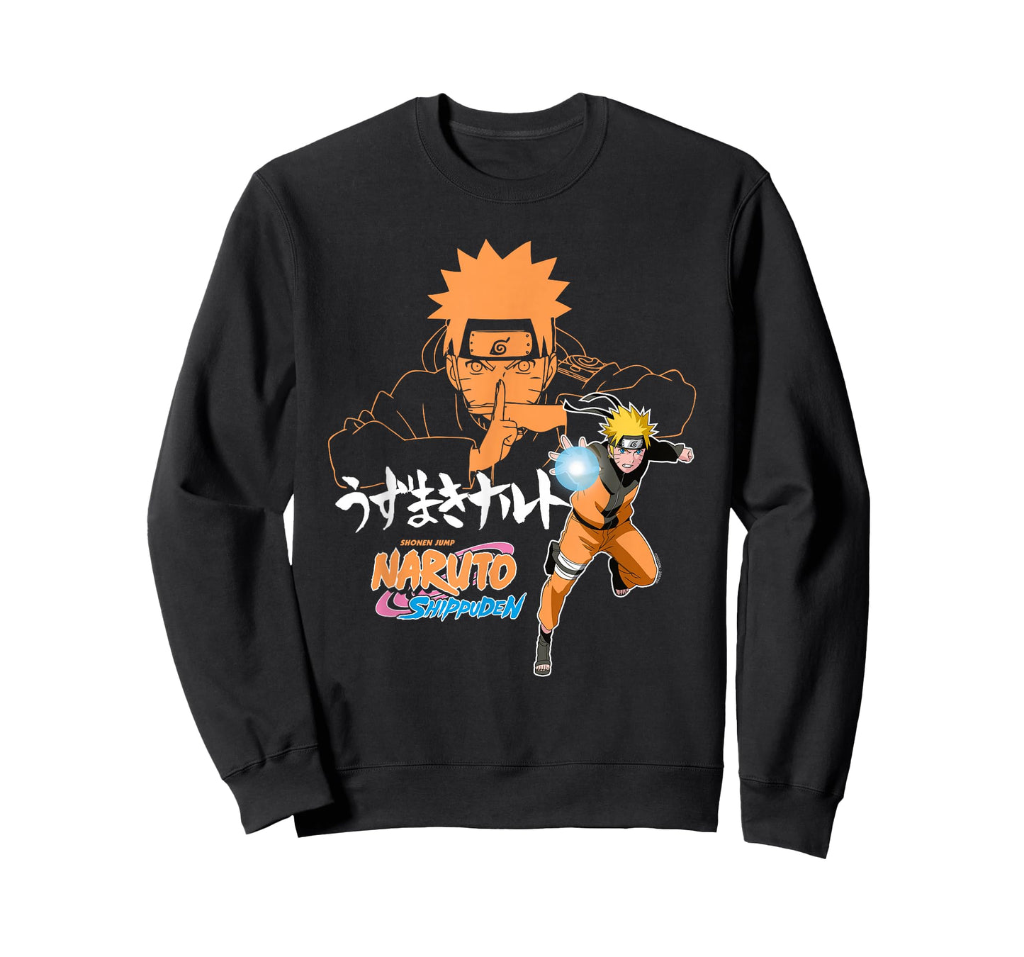 Naruto Shippuden Naruto Uzumaki Jutsu with Kanji Anime T-Shirt