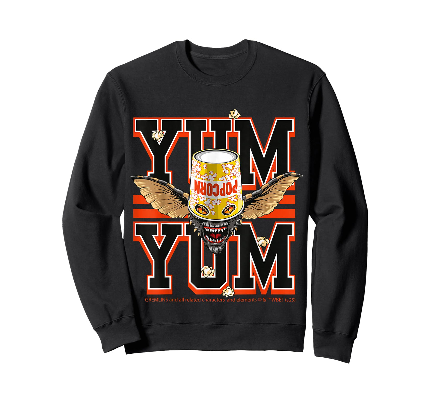 Gremlins Halloween Design Yum Yum Popcorn T-Shirt