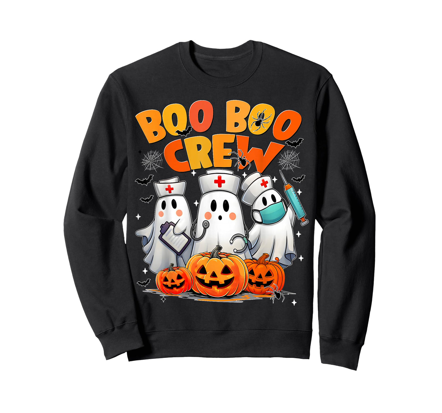 Boo Boo Crew Nurse Ghost Halloween Costumes Men Women T-Shirt