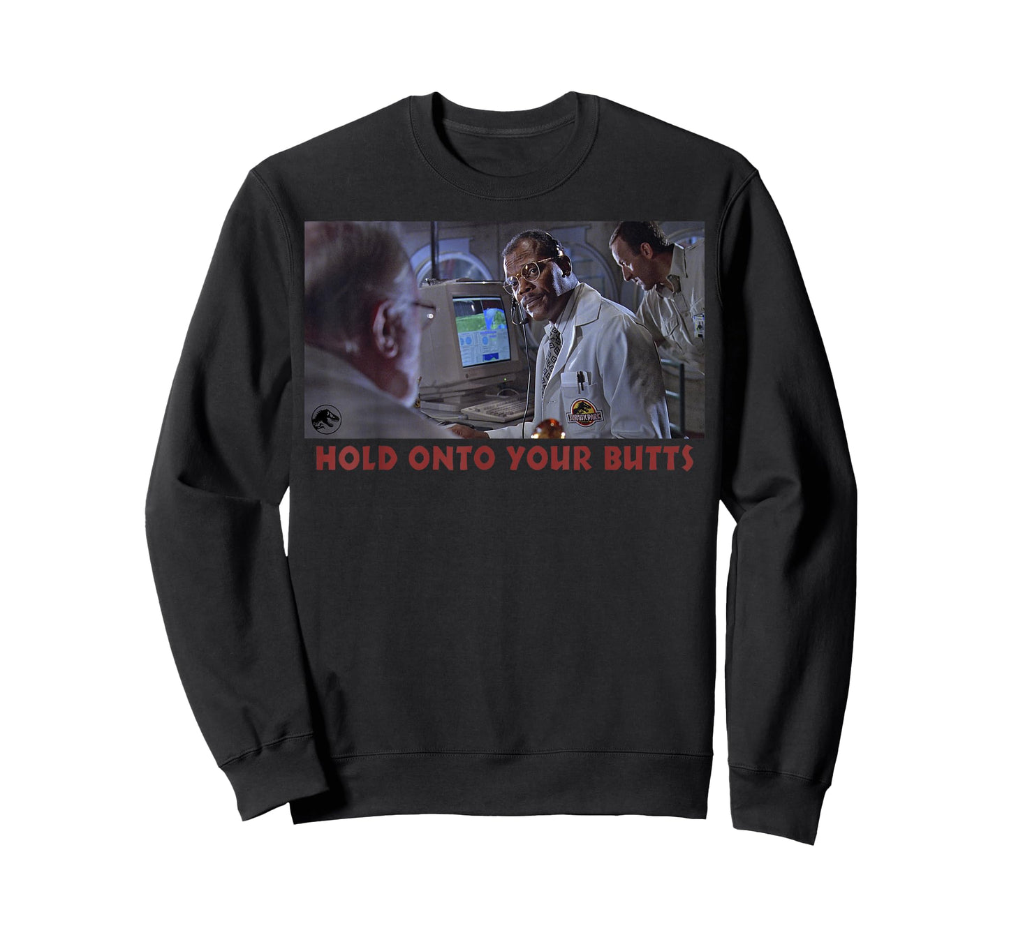 Jurassic Park Doctor Ray Arnold Hold Onto Your Butts Photo T-Shirt