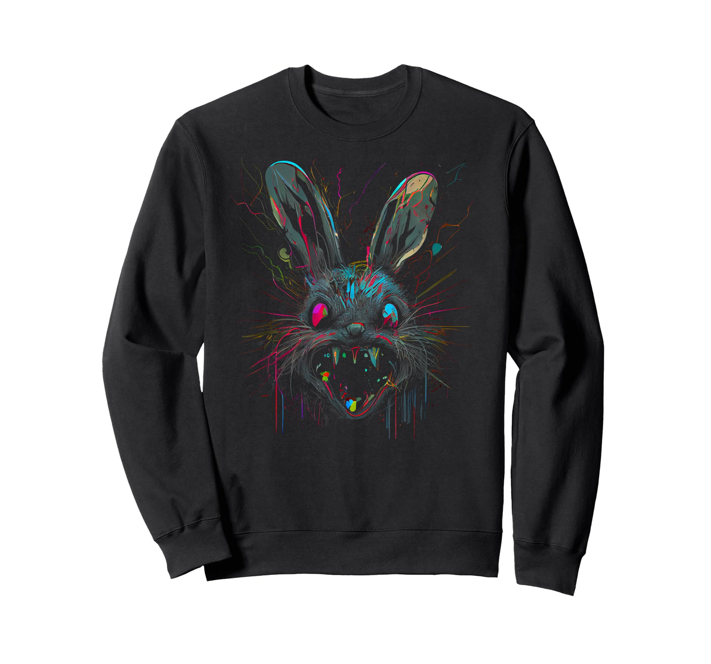 Psycho Crazy Paint Bunny Horror Easter and Halloween T-Shirt