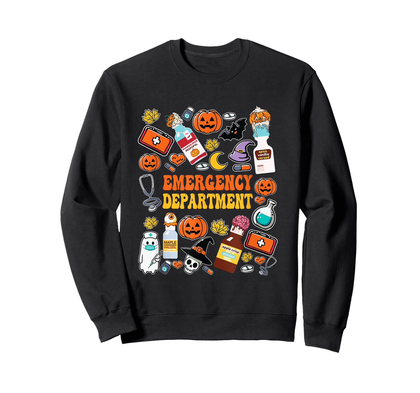 Funny Emergency Department ER Nurse Halloween Spooky Season T-Shirt