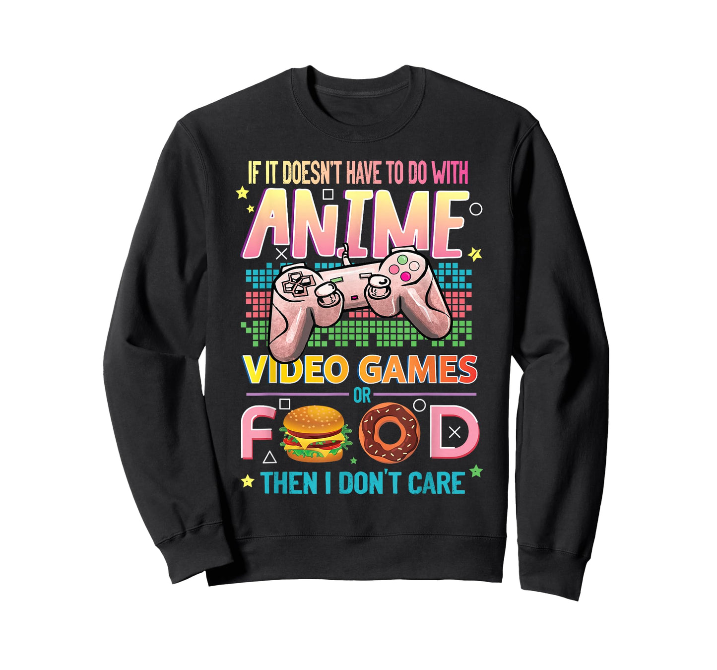Anime Video Games Food - Anime Lovers Gifts Idea Girls Boys T-Shirt Small