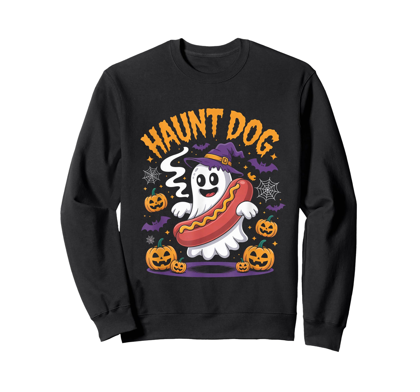 Haunt Dog Ghost Hotdog Halloween Humor T-Shirt