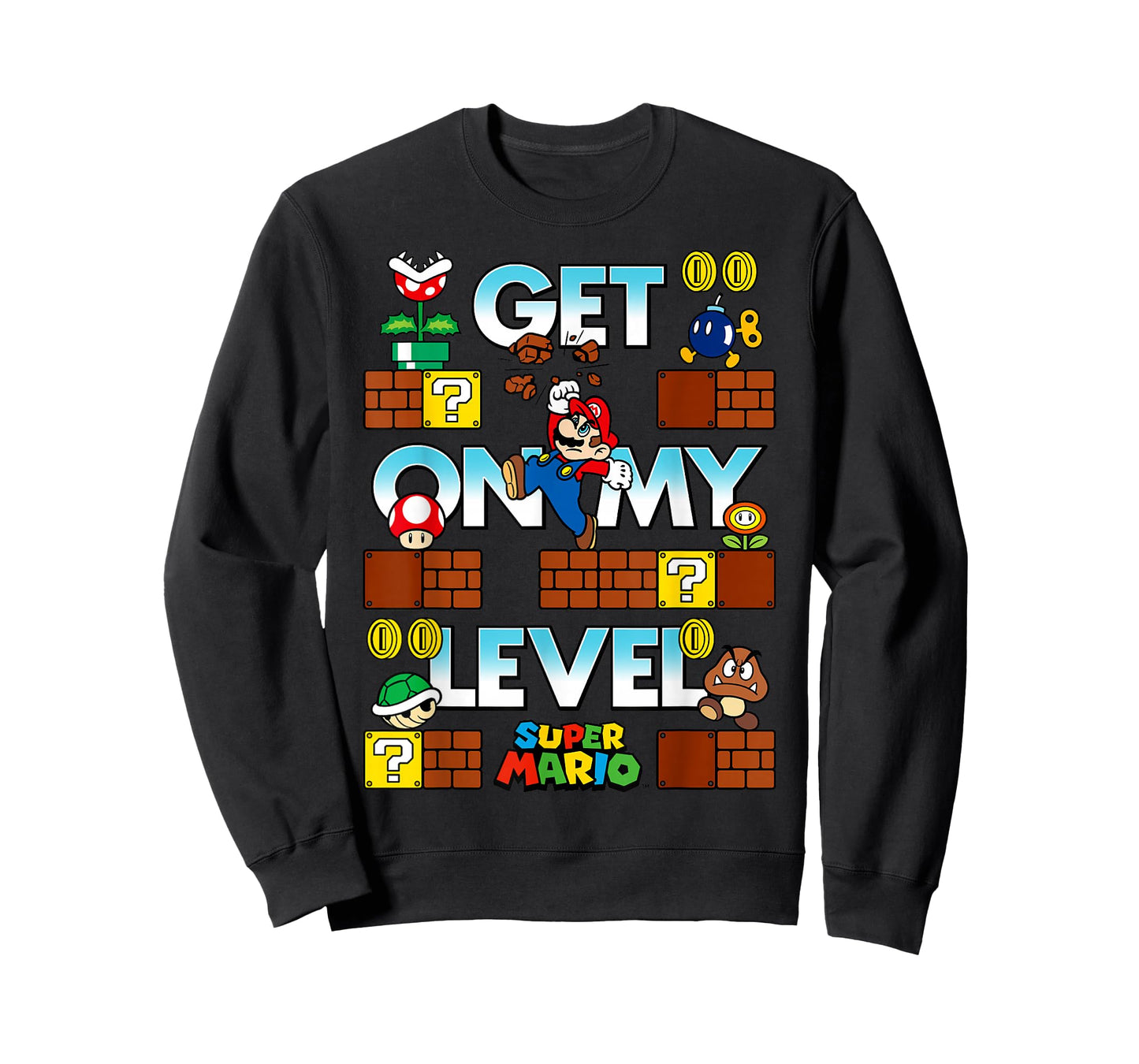Super Mario Get On My Level Game Play Poster T-Shirt