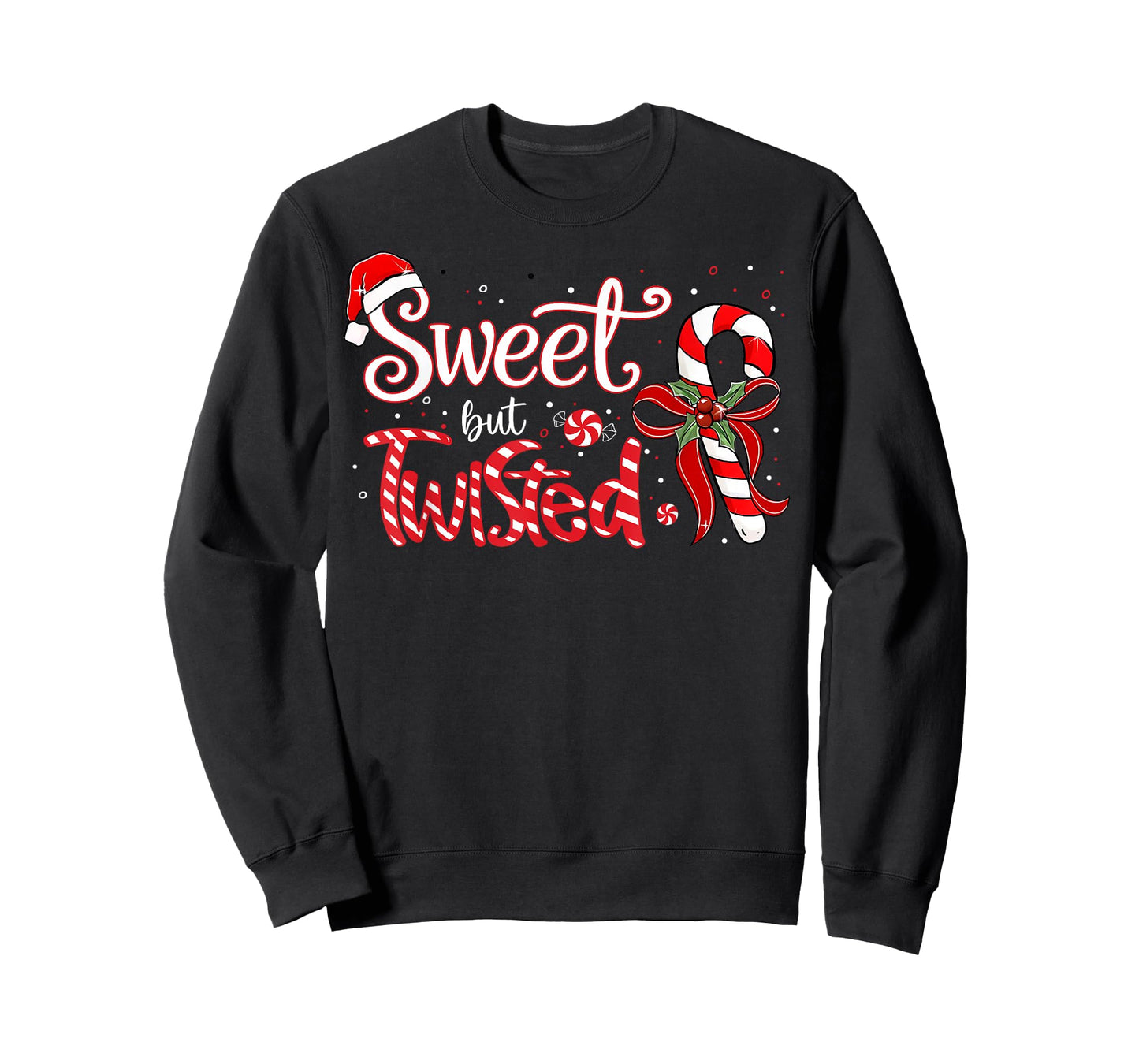 Sweet But Twisted Funny Christmas Candy Cane Xmas Holiday T-Shirt
